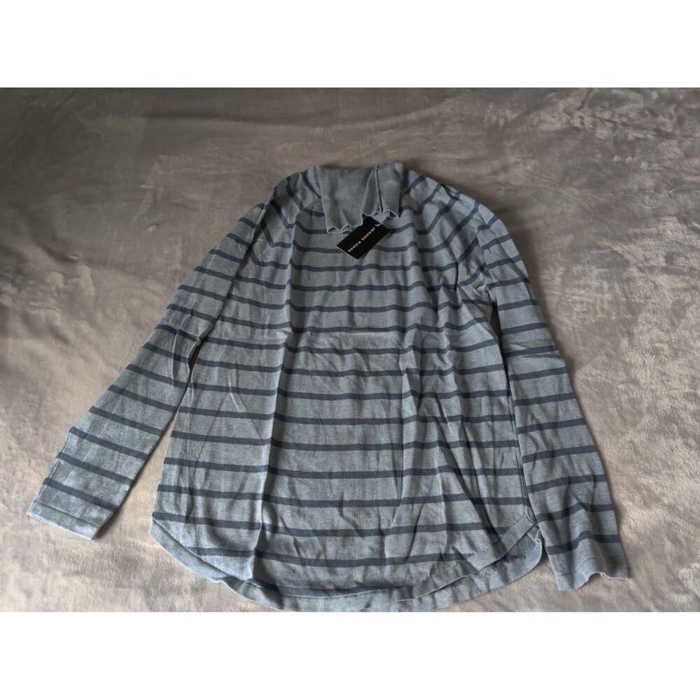 NWT Jeanne Pierre turtleneck gray stripe size large